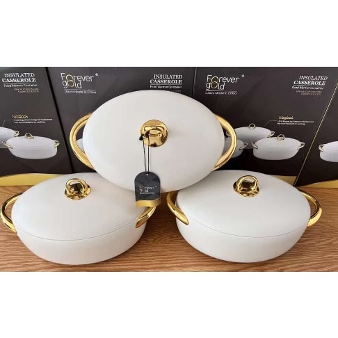 Forever Gold Food Warmer - Set Of 3