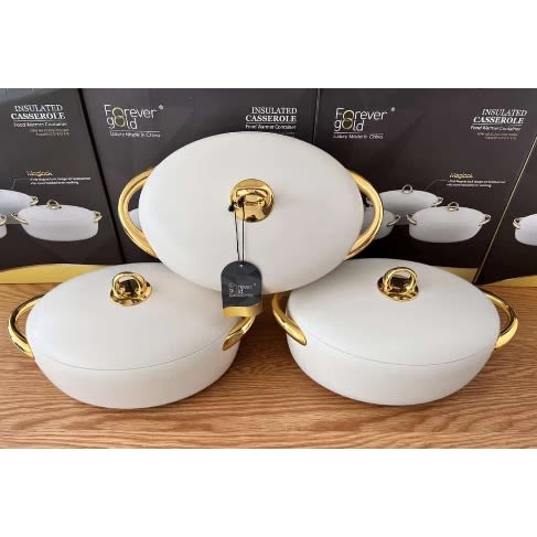 Forever Gold Food Warmer - Set Of 3