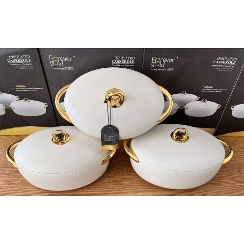 Forever Gold Food Warmer - Set Of 3