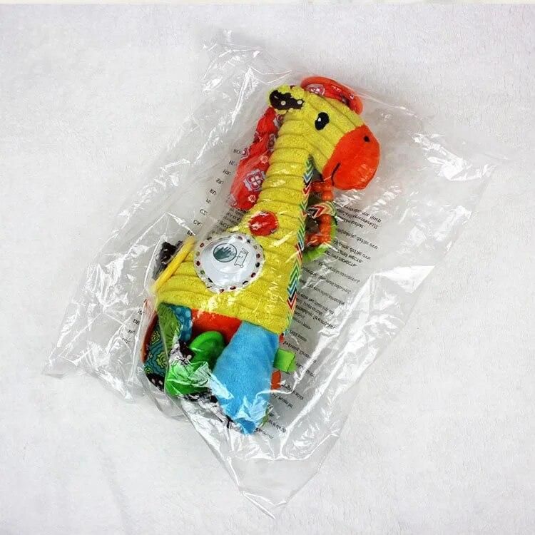 New Arrival Baby toys Musical Soft Giraffe Cartoon Animal Infant Todder Stuffed Plush links Bed Cradle Strollers Hanging Doll