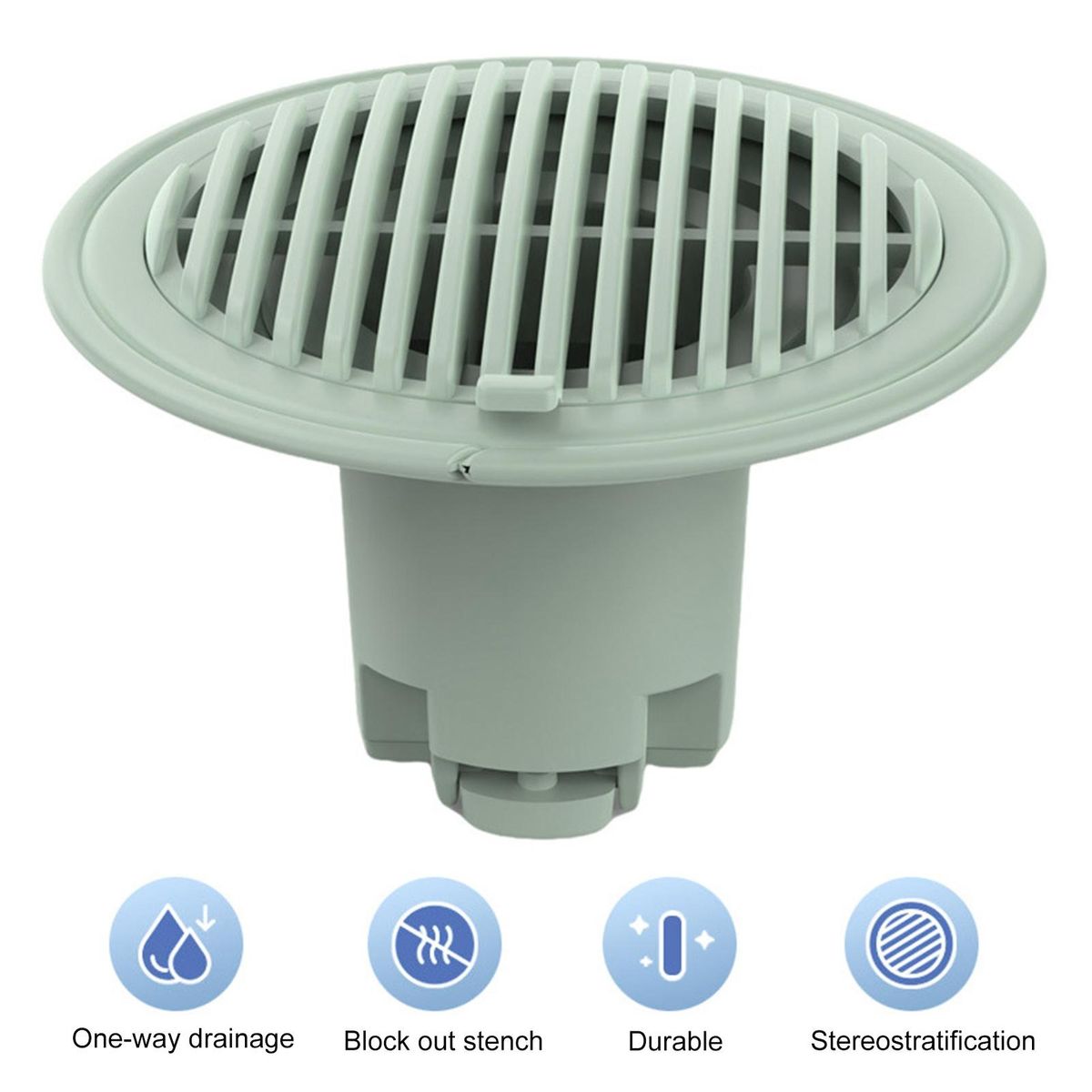 Floor Strainer Shower Floor Drain Backflow Preventer Valve Sewer Core Green