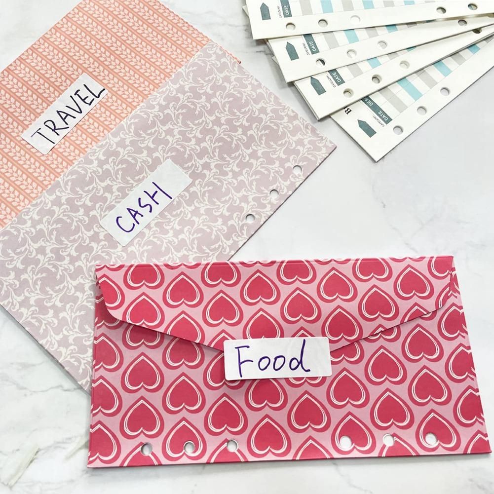Cash Envelope for Budgeting,Budget Envelope for Cash System,12Pcs Budget Sheets and 24Pcs Self-Adhesive Label