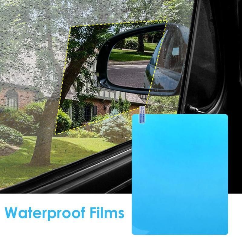 2/4/8pcs Car Side Rearview Mirror Waterproof Anti-Fog Film Side Window Glass Film Can Protect Your Vision Driving On Rainy Days