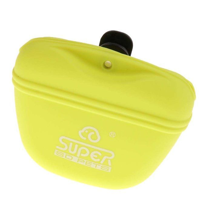 Silicone Dog Treat Pouch - Training Bag Can Easily Carries Green