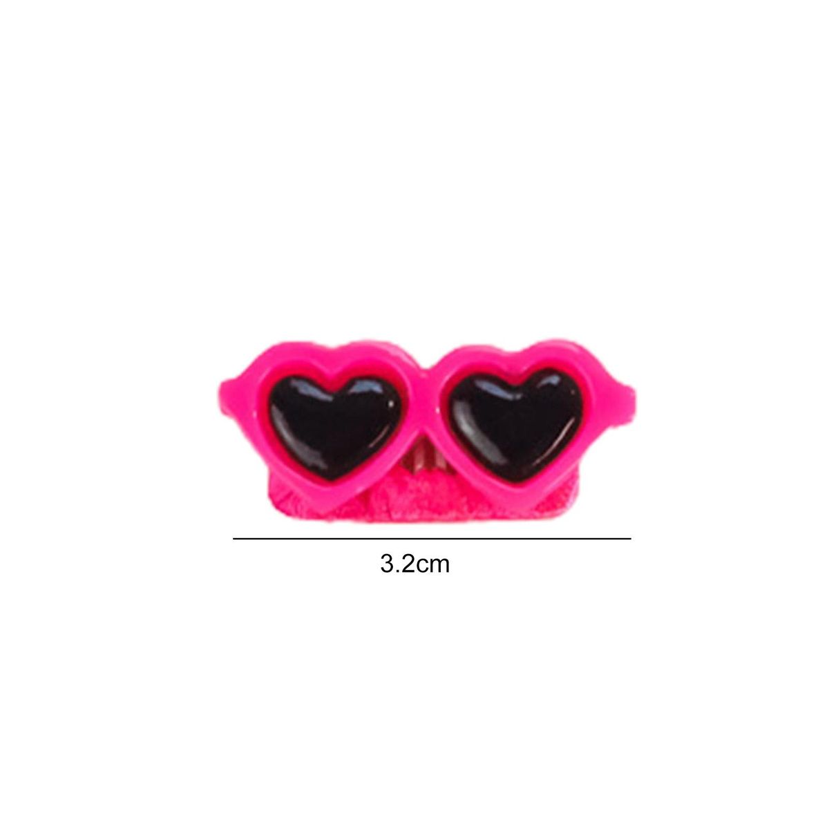 Pet Hair Pin Sunglasses Lovely Dog Cat Barrette Photography Prop Rose Red