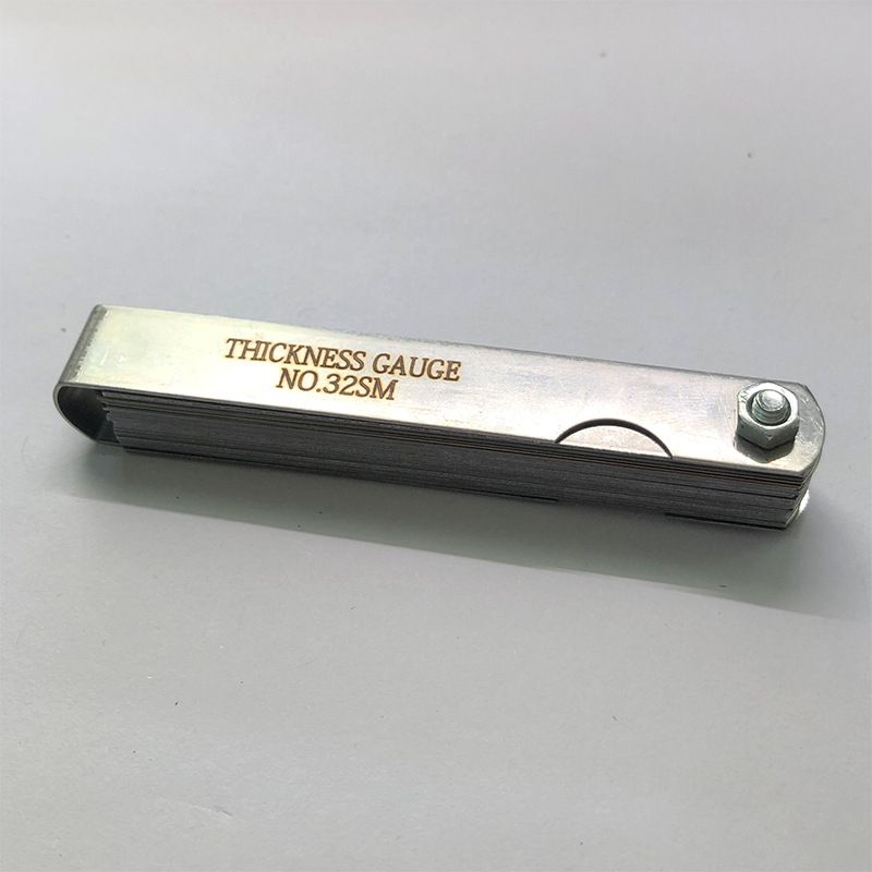 Combination feeler gauge 32 pieces clamp copper sheet imperial .0015-.035in metric 0.04-0.88mm gap thickness gauge Thickness Measurement Tool