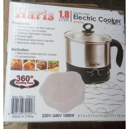 1.8L Mini Stainless Steel Electric Cooking PotNoodles Cooker