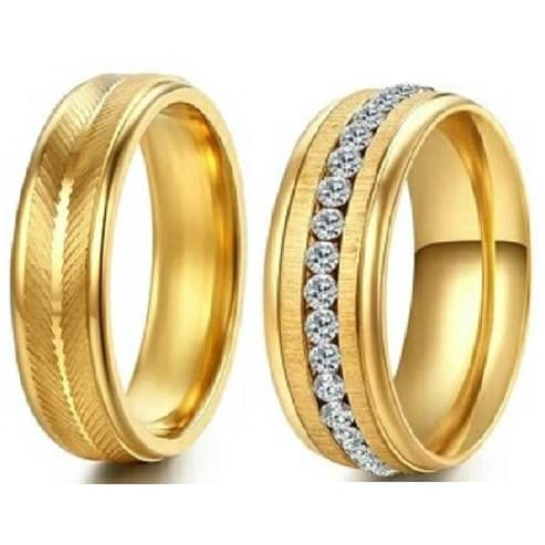 24karat Gold Filled Wedding Ring For Couple