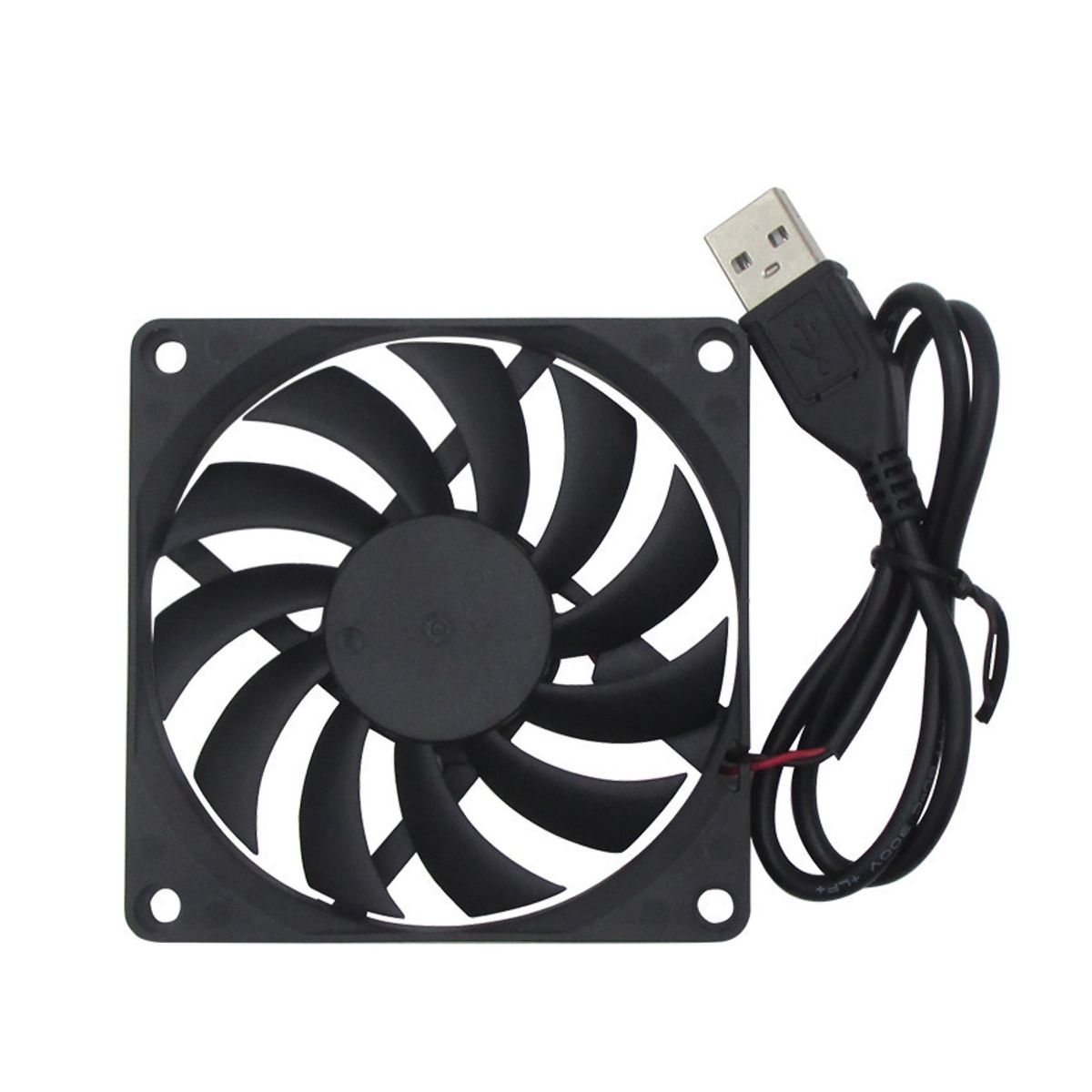 Cooling Fan USB Connector Universal 5V 8cm Router-Black