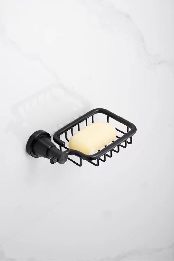Black Plated Bathroom Soap Dish 1pc