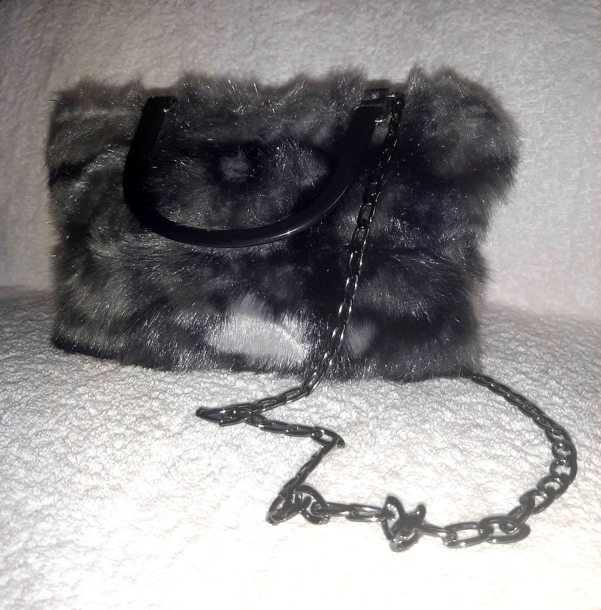 Girls Stylish Animal Skin Look Fur Bags