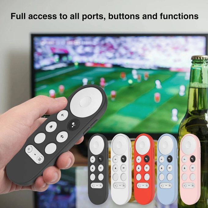 Sili One Prote Tive Ase Smart TV Remote Ontrol Over Anti-Lost Skin Sleeve-red