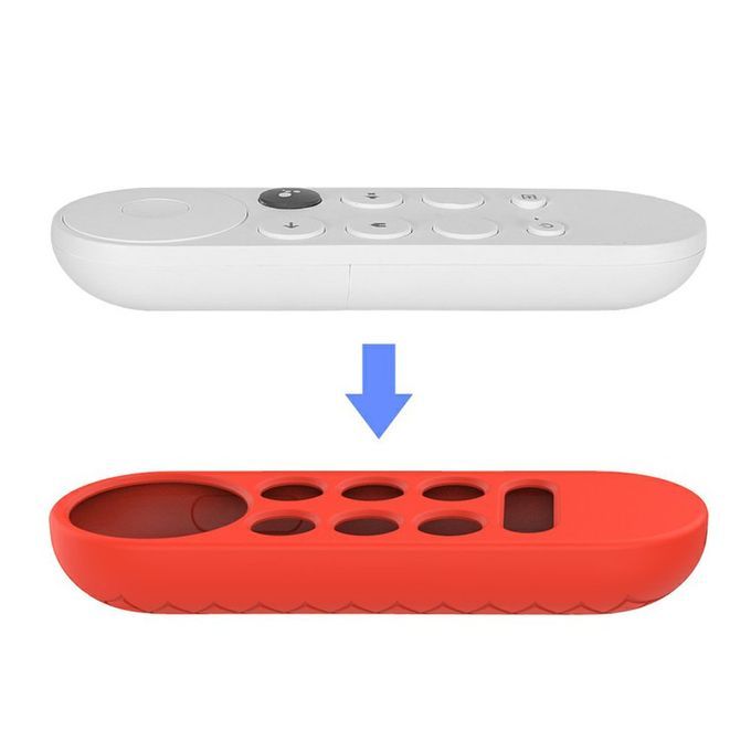 Sili One Prote Tive Ase Smart TV Remote Ontrol Over Anti-Lost Skin Sleeve-red