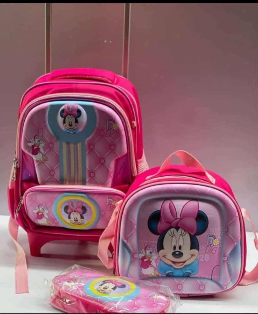3 SET TROLLEY MICKEY SCHOOL BAG ( SMALL SIZE)