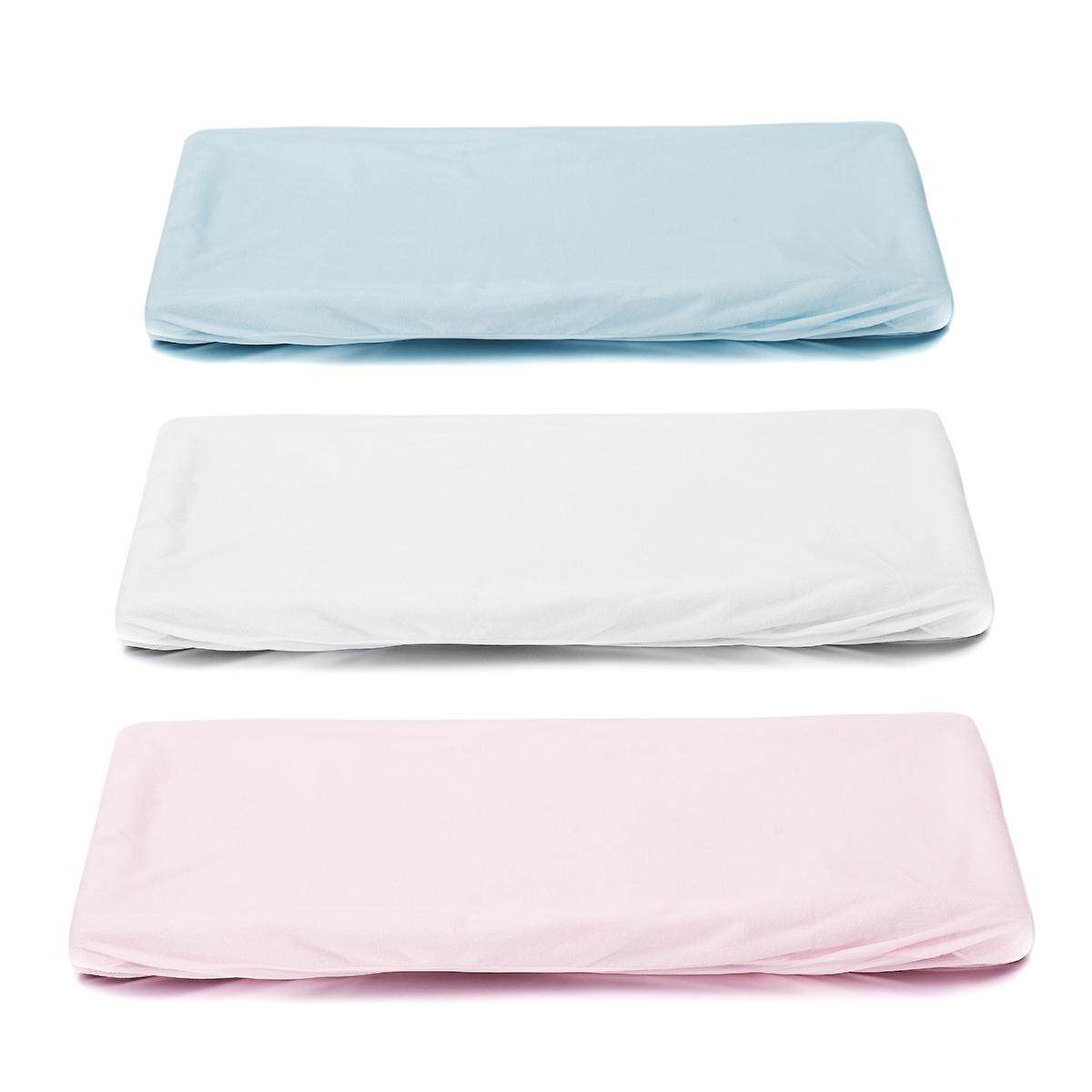 Baby Bed Mattress Cover Crib Fitted Sheet Polyester Waterproof Protector White
