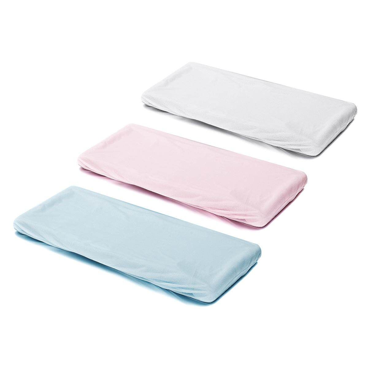 Baby Bed Mattress Cover Crib Fitted Sheet Polyester Waterproof Protector White