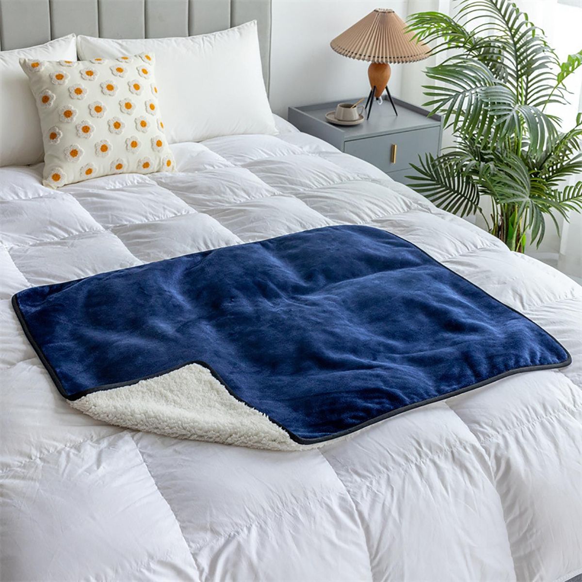Dog Bed Mat Cozyshield Pet Blanket Waterproof Washable for Dogs Navy Blue