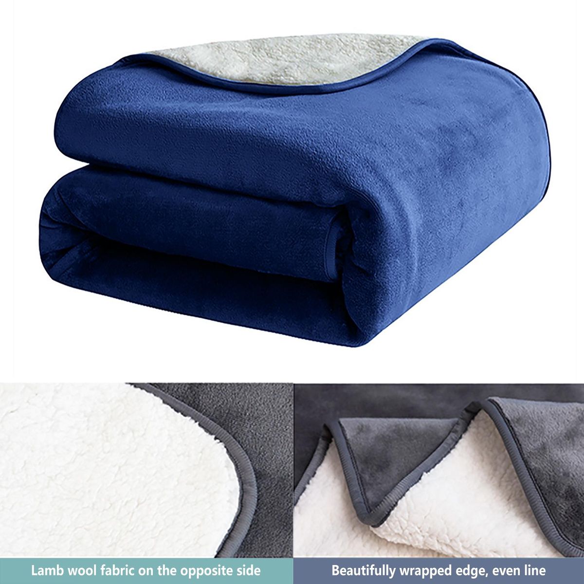 Dog Bed Mat Cozyshield Pet Blanket Waterproof Washable for Dogs Navy Blue