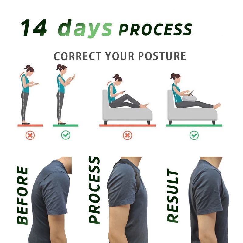 Adjustable Back Posture Corrector Belt Clavicle Spine Men Women Home Office Outdoor Upper Back Waist Shoulder Posture Correction(#Arrow)