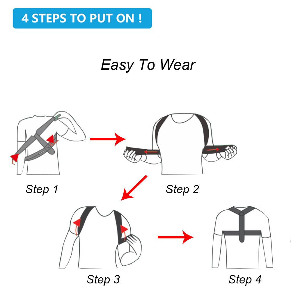 Adjustable Back Posture Corrector Belt Clavicle Spine Men Women Home Office Outdoor Upper Back Waist Shoulder Posture Correction(#Arrow)