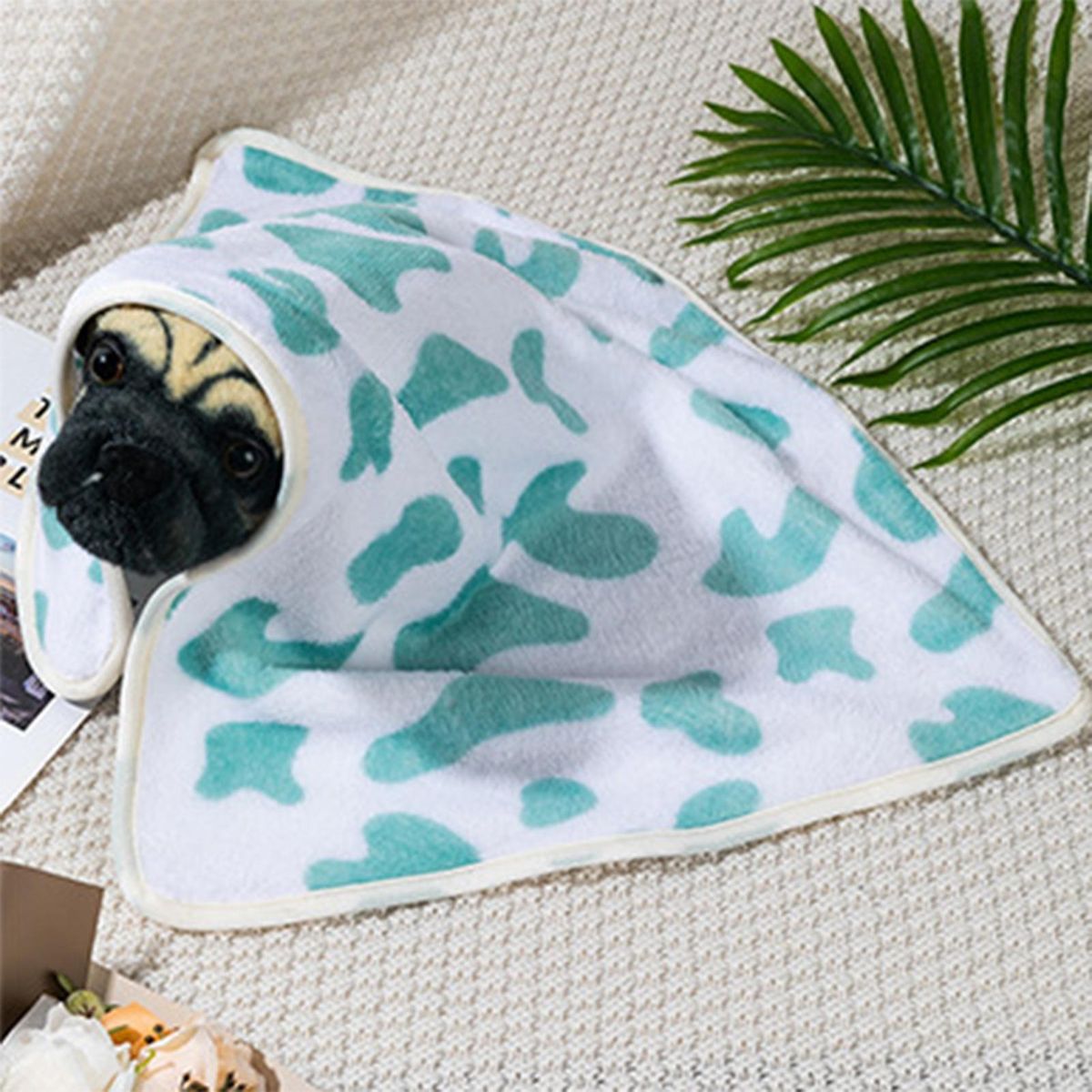 Pet Supplies Cozy Paws Pet Blanket Soft Fluffy Fleece Sleep for Dogs Blue