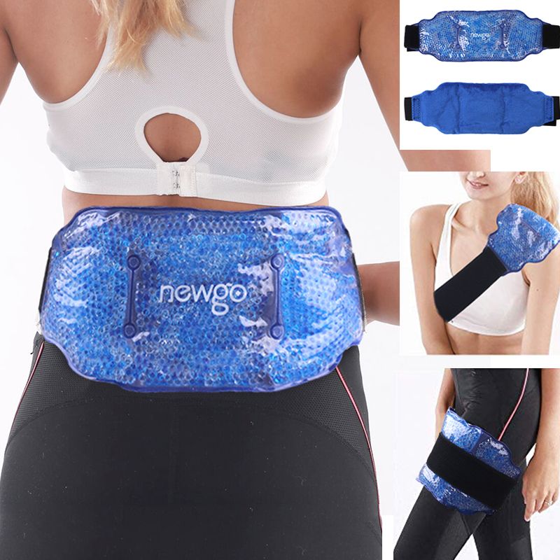 Ice Pack For Injuries Pain Relief Reusable  Cold Hot Pack Sport Support Back Waist Knee Cold Compression Therapy Wrap Ice Bag(#support To Knee)