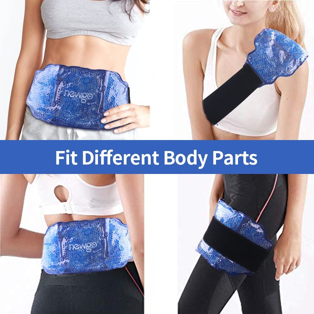 Ice Pack For Injuries Pain Relief Reusable  Cold Hot Pack Sport Support Back Waist Knee Cold Compression Therapy Wrap Ice Bag(#support To Knee)