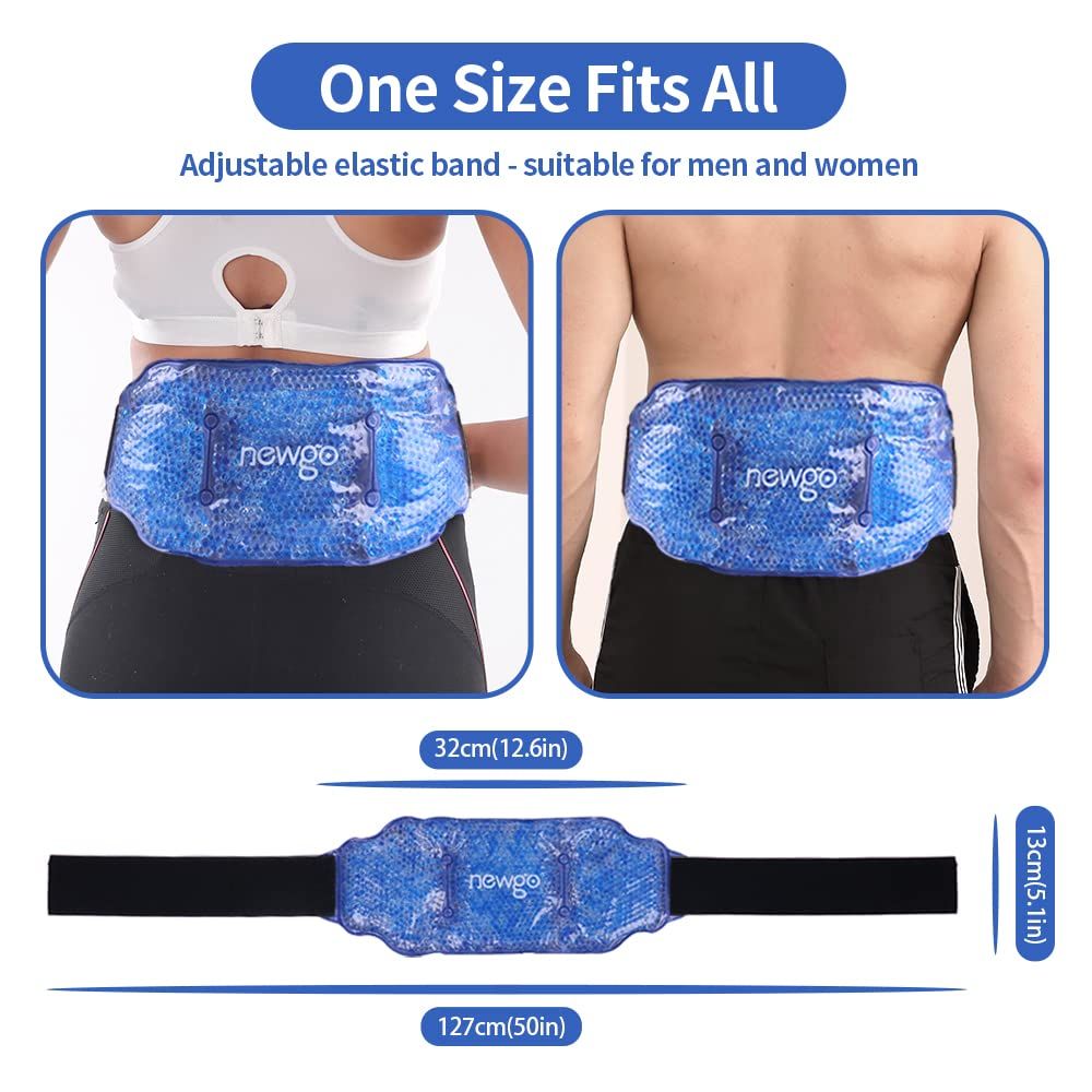 Ice Pack For Injuries Pain Relief Reusable  Cold Hot Pack Sport Support Back Waist Knee Cold Compression Therapy Wrap Ice Bag(#support To Knee)