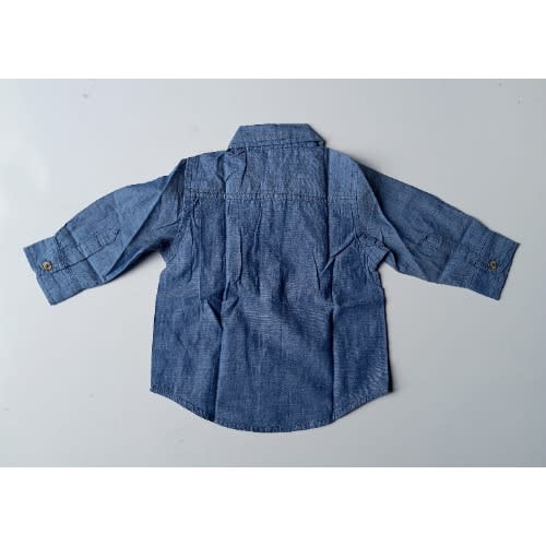 Vertbaudet Long Sleeve Silk Shirt For Baby Boy