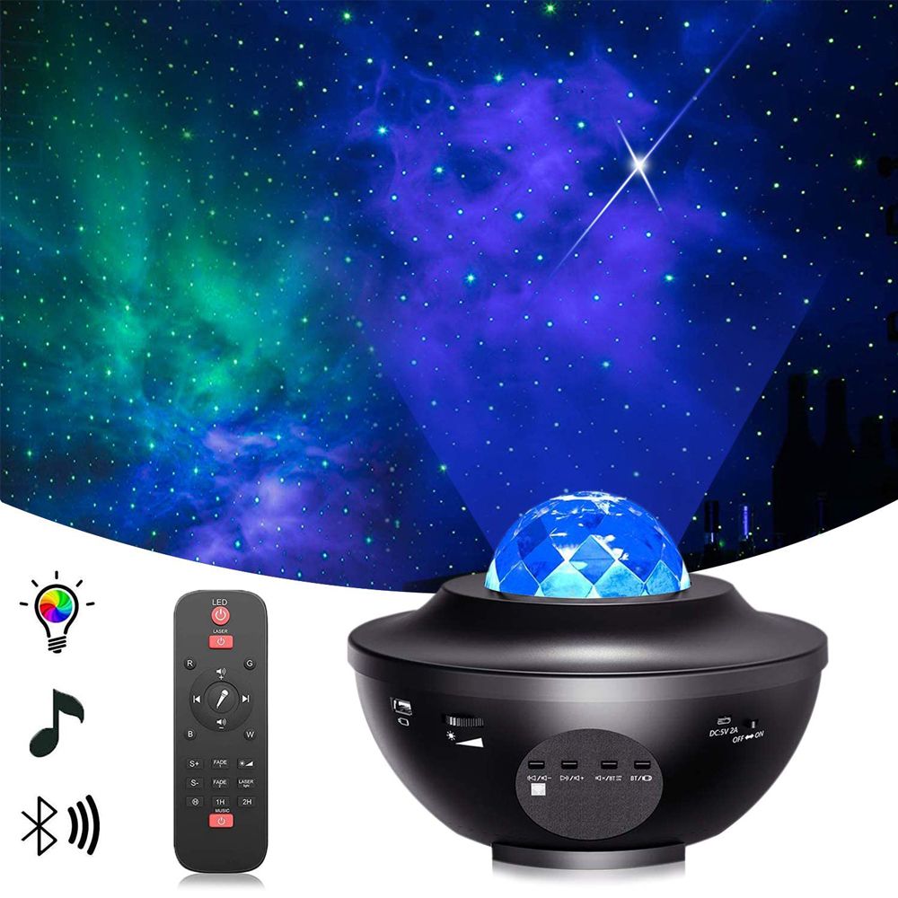 Starry Sky Projector With Remote Control Ocean Wave LED