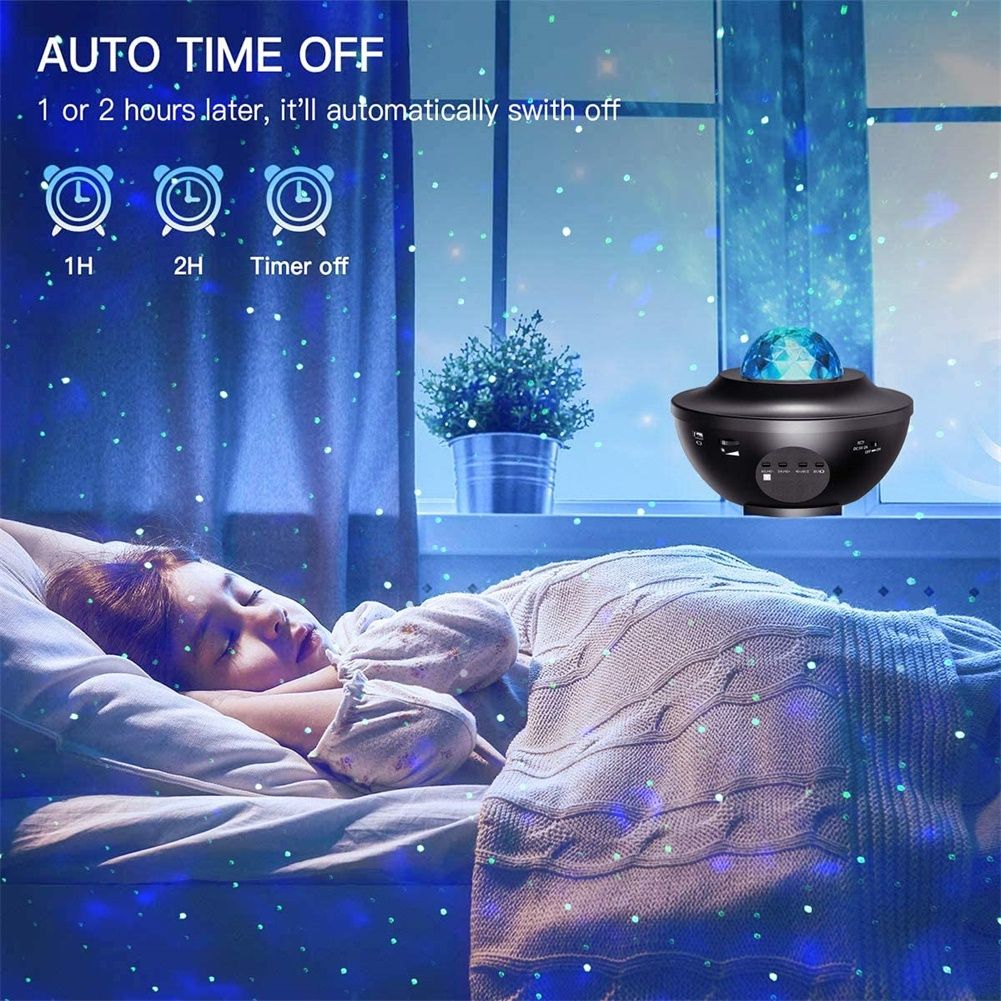 Starry Sky Projector With Remote Control Ocean Wave LED
