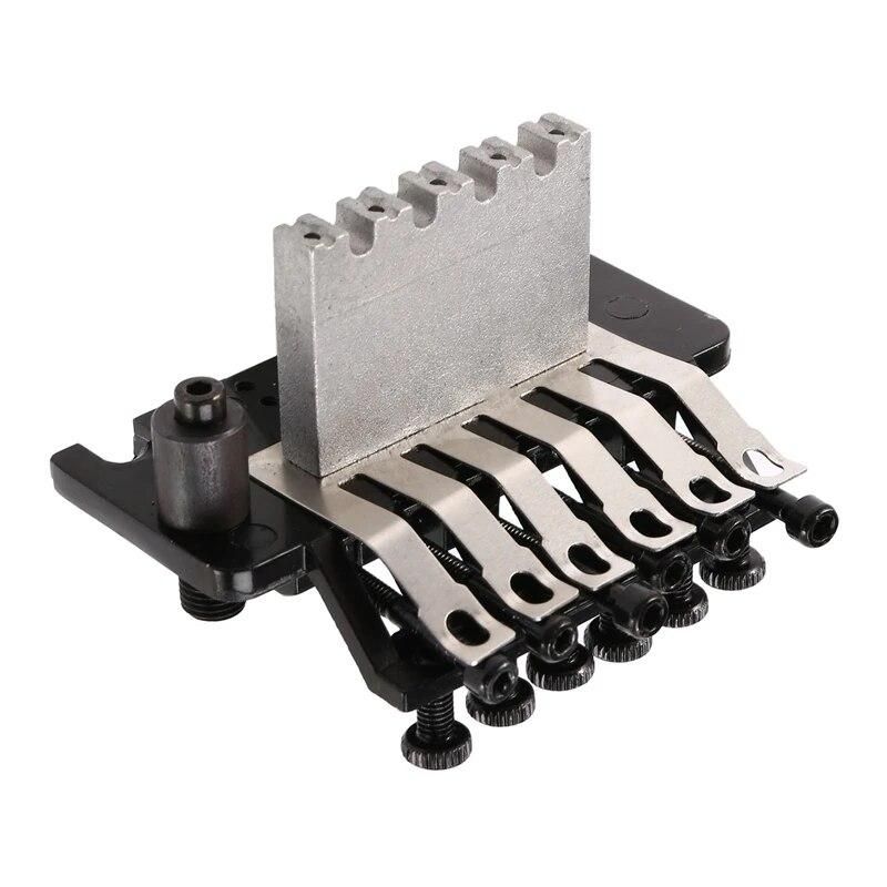 Electric Guitar Double Tremolo Bridge Assembly System for Lic Ibanez Parts Replacement 1 Set (Black)