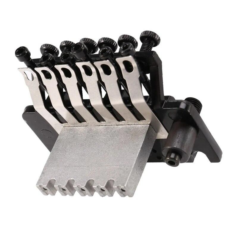 Electric Guitar Double Tremolo Bridge Assembly System for Lic Ibanez Parts Replacement 1 Set (Black)