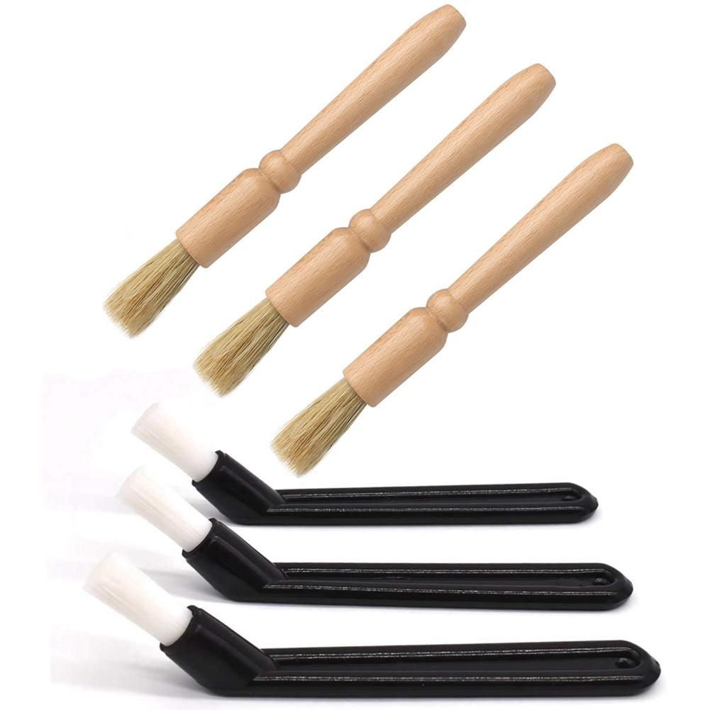 6 Pieces Coffee Machine Brush Wood and Nylon Cleaning for Es