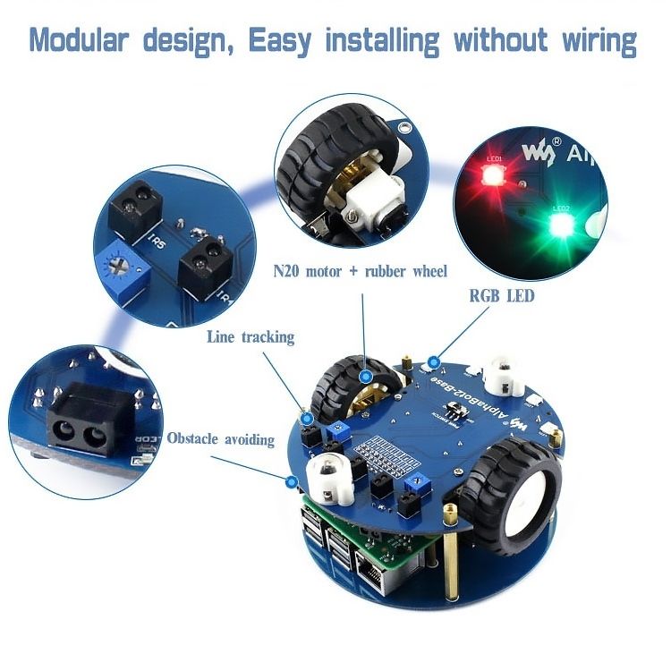 AlphaBot2 Robot Building Kit For Raspberry Pi 3 Model B