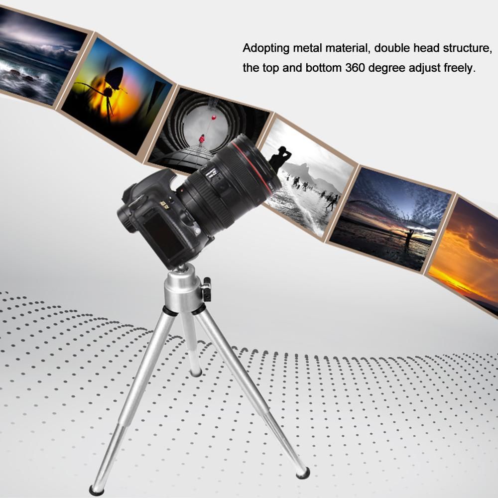 Mini Flexible Projector Tripod Stand Bracket Mini Projector Aluminum Alloy Holder Stand Projetor Tripod Silver