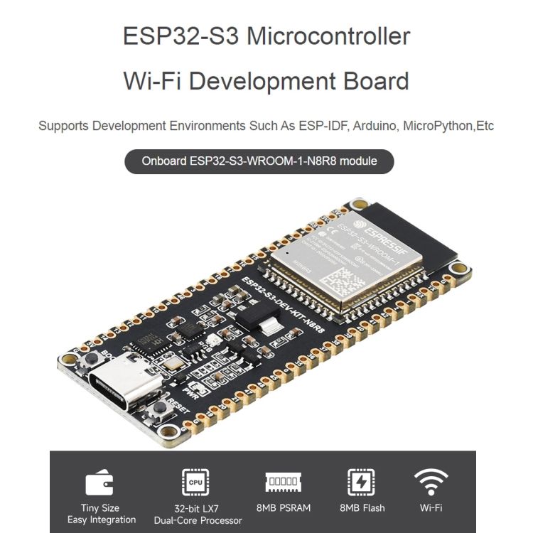 Waveshare ESP32-S3 Microcontroller  Standard Ver. With Pinheader 24263