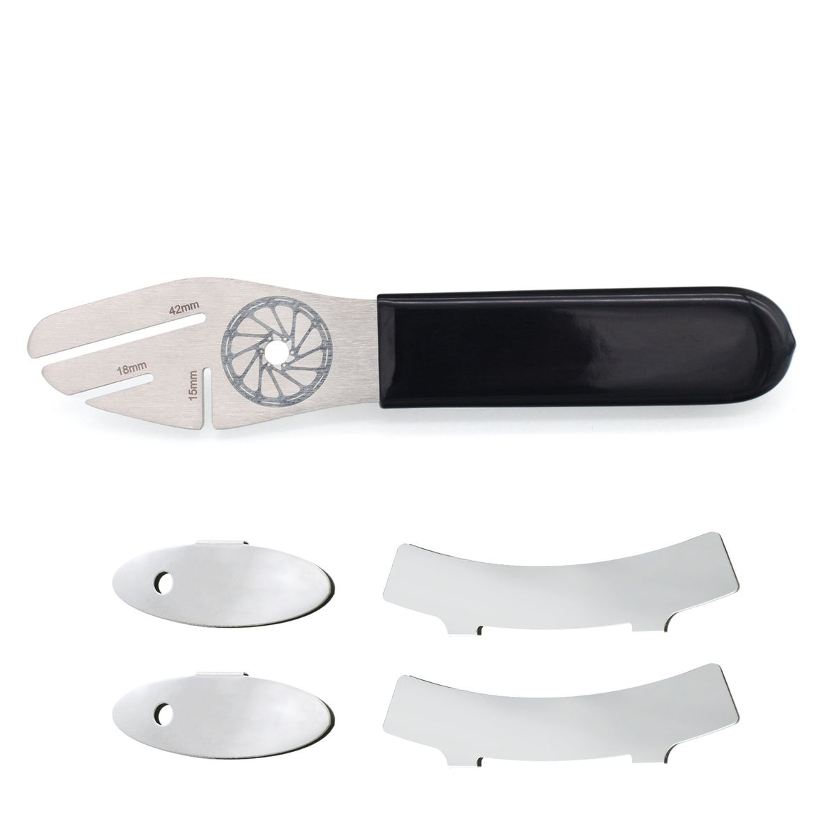 Bicycle Rotor Truing Fork Brake Wrench With Disc Brake Pads