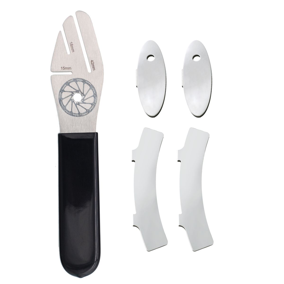Bicycle Rotor Truing Fork Brake Wrench With Disc Brake Pads