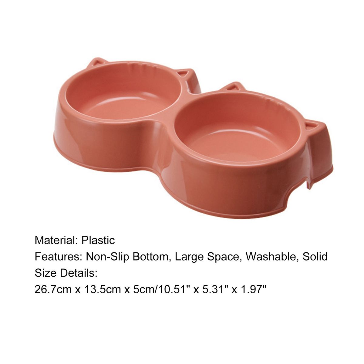 Cat Bowl Large Cat Dog Bowl Feeding Water Feeder Orange