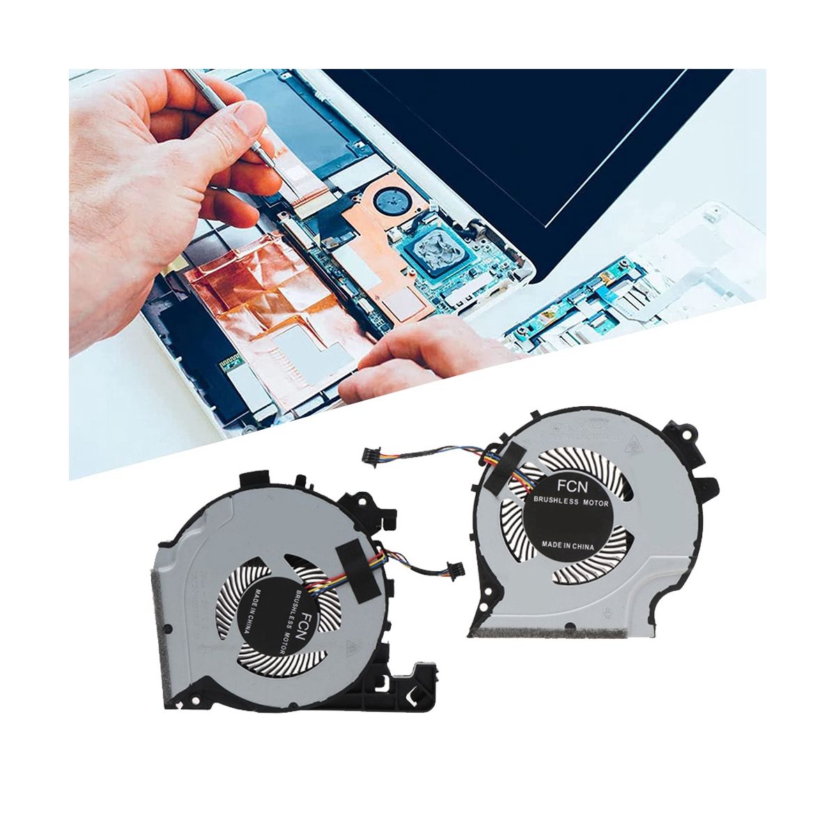1 Pair Laptop CPU GPU Fan for HP PAVILION Shadow Wizard