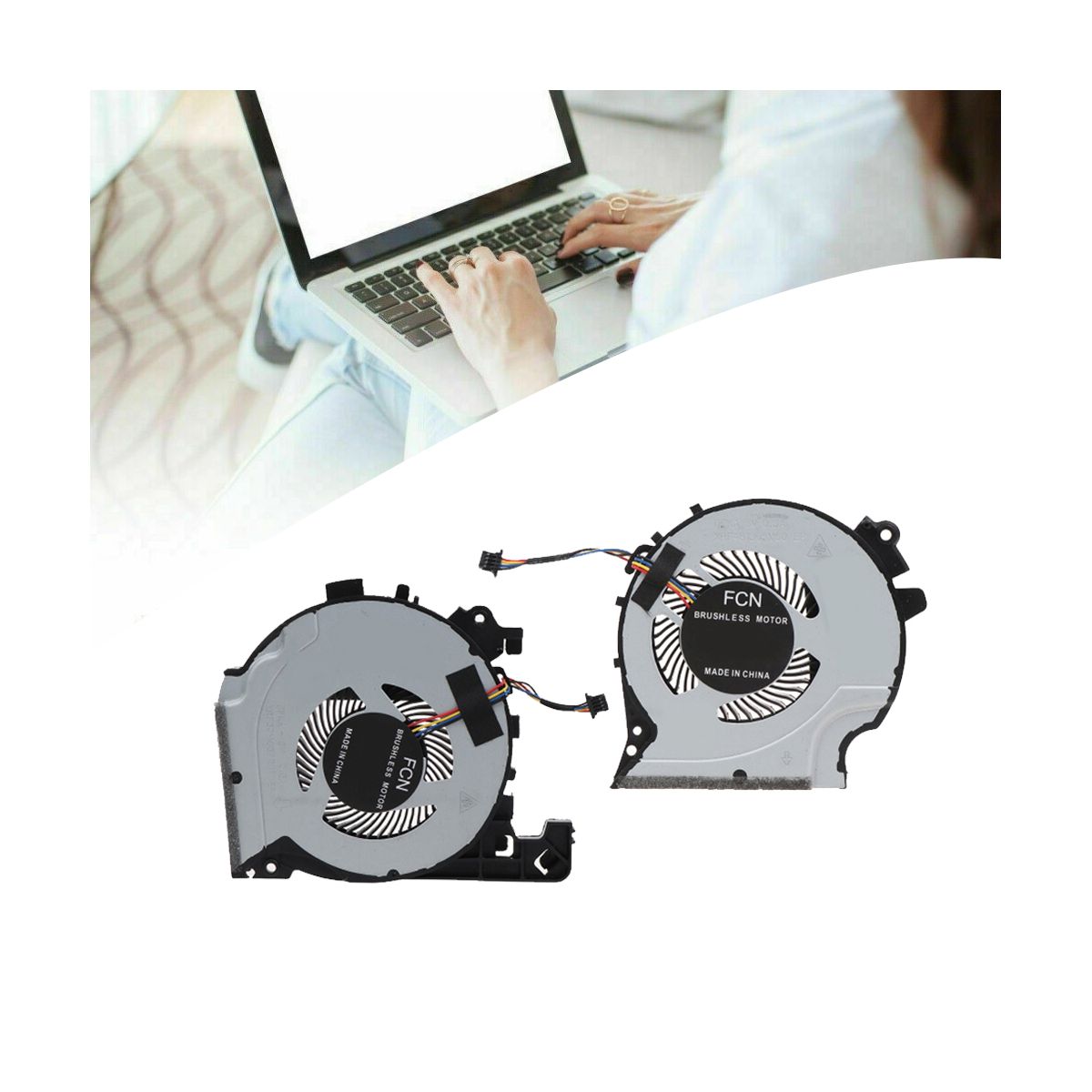 1 Pair Laptop CPU GPU Fan for HP PAVILION Shadow Wizard
