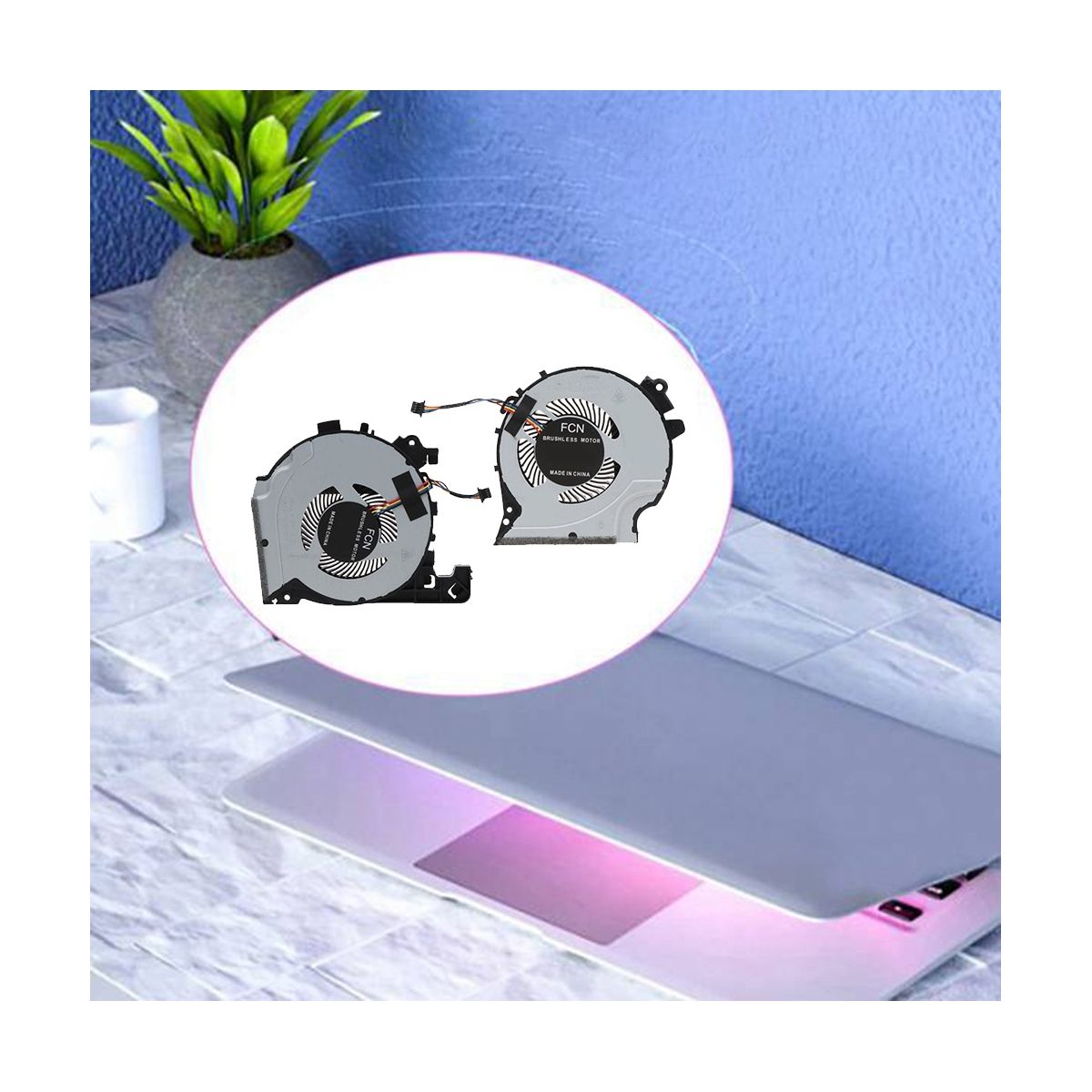 1 Pair Laptop CPU GPU Fan for HP PAVILION Shadow Wizard