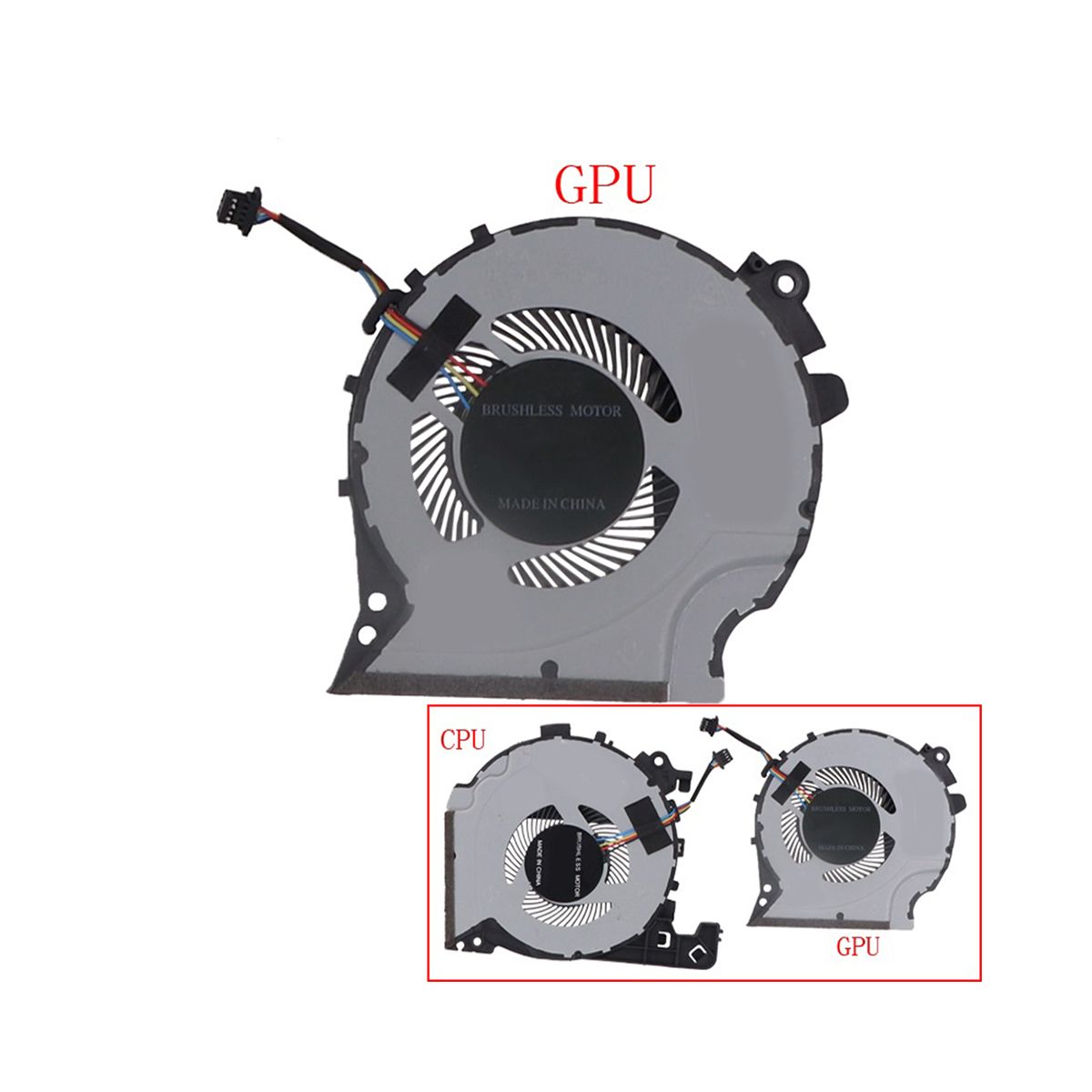 1 Pair Laptop CPU GPU Fan for HP PAVILION Shadow Wizard