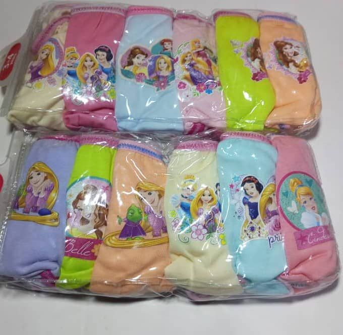 12pcs Pure Cotton Cartoon Characters Girls Panties