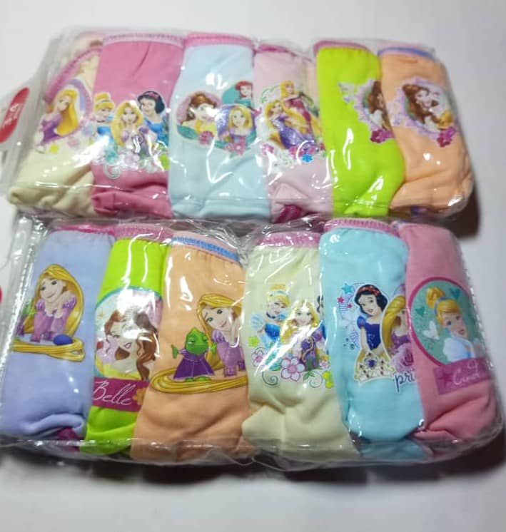 12pcs Pure Cotton Cartoon Characters Girls Panties