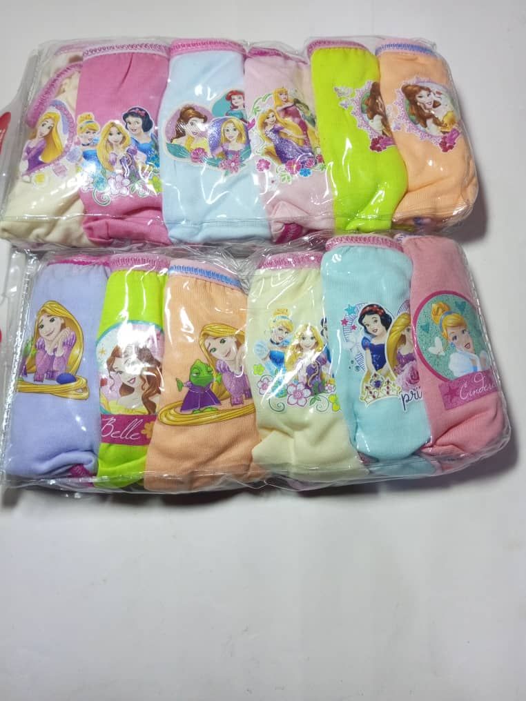 12pcs Pure Cotton Cartoon Characters Girls Panties