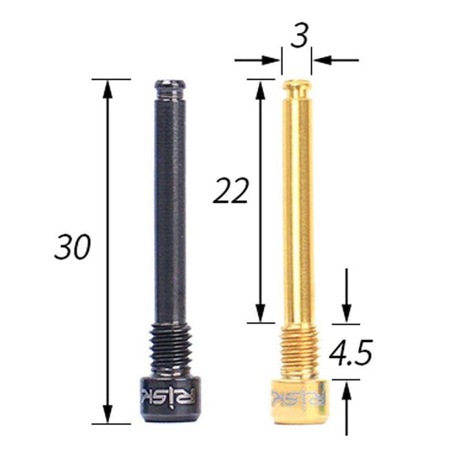 2x Ultralight Brake Pad Thread Bicycle Ti M4 Hydraulic Disc Black