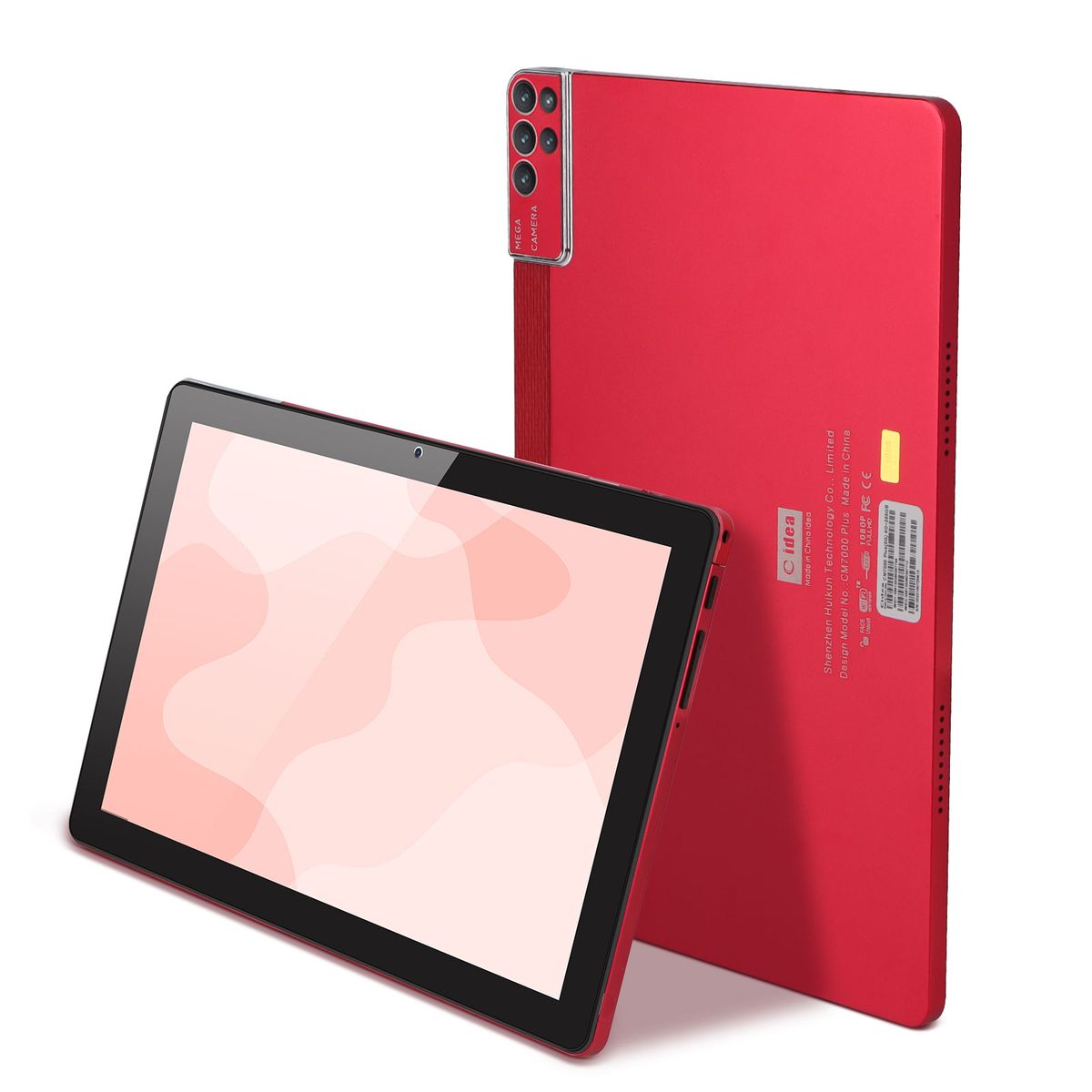 C Idea10 Inches Tablet ,Android Tab,5G Tablet,Dual SIM,6GB Ram,256GB Rom,With Bluetooth Keyboard CM7000PLUS (Red)