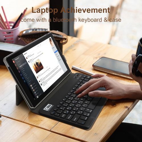 C Idea10 Inches Tablet ,Android Tab,5G Tablet,Dual SIM,6GB Ram,256GB Rom,With Bluetooth Keyboard CM7000PLUS (Red)